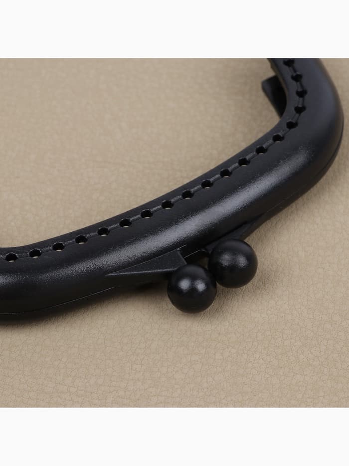 Фермуар пришивной, 9×5.5 см, чёрный