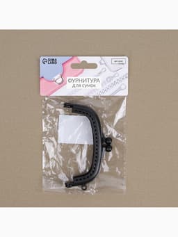 Фермуар пришивной, 9×5.5 см, чёрный