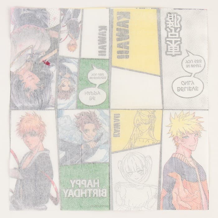 Салфетки бумажные 25×25 см «Комиксы», набор 20 шт.