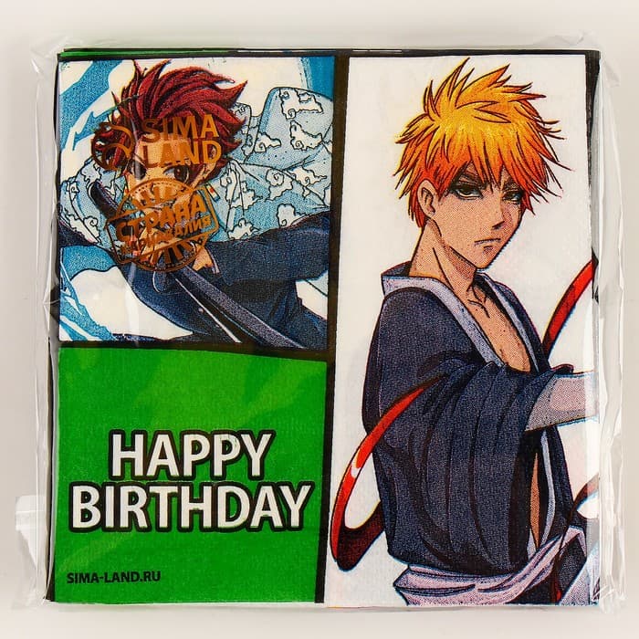 Салфетки бумажные 25×25 см «Комиксы», набор 20 шт.