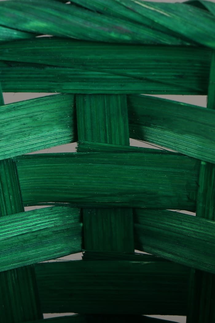 Корзина плетёная, 13×13×9.5 см, ручка h=21 см, бамбук, зелёная, Greengo