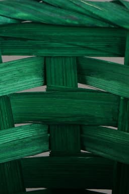 Корзина плетёная, 13×13×9.5 см, ручка h=21 см, бамбук, зелёная, Greengo