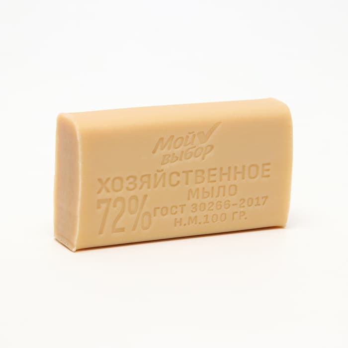 Мыло хозяйственное 72 % «Мой выбор» без обертки, 100 г