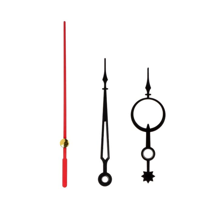 Комплект стрелок для часов, з шт., 55/77/77 мм, фасовка 10 шт., чёрные