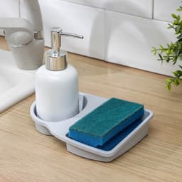 Подставка для губки и дозатора, пластик, МИКС