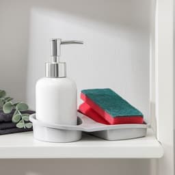 Подставка для губки и дозатора, пластик, МИКС