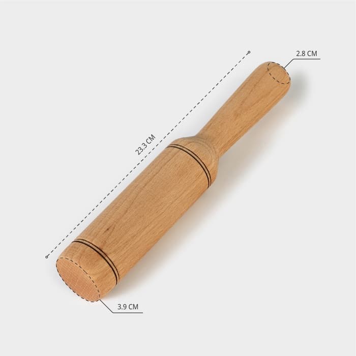 Картофелемялка - толкушка деревянная Adelica «Для Профи», 23.3 см, бук