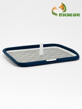 Туалет открытый, 65×50×6 см, со столбиком, пластик, синий