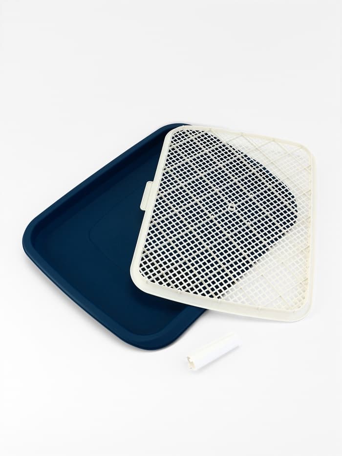 Туалет открытый, 65×50×6 см, со столбиком, пластик, синий