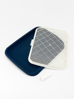 Туалет открытый, 65×50×6 см, со столбиком, пластик, синий