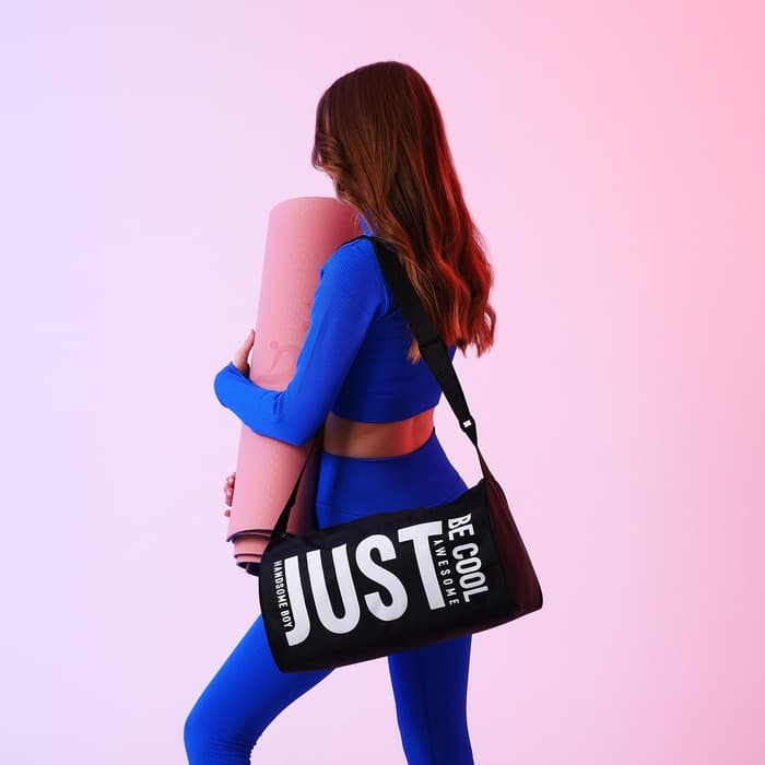 Сумка спортивная Just, 40×21×19 см, отдел на молнии, чёрная