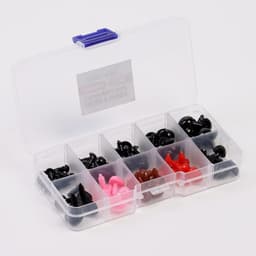 Набор винтовых глазок и носиков для кукол и игрушек с заглушками, цвет микс, 75 шт.