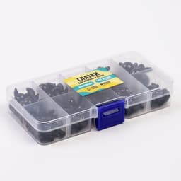 Набор винтовых глазок для кукол и игрушек с заглушками, цвет черный, 142 шт.