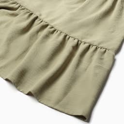 Платье мини женское со сборкой MIST, размер 46, оливковое