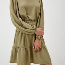 Платье мини женское со сборкой MIST, размер 48, оливковое