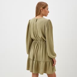 Платье мини женское со сборкой MIST, размер 48, оливковое