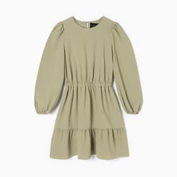 Платье мини женское со сборкой MIST, размер 48, оливковое
