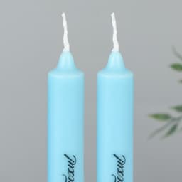 Свечи высокие с нанесением «Светлой Пасхи!», 2 шт., голубые, 19×2.1 см