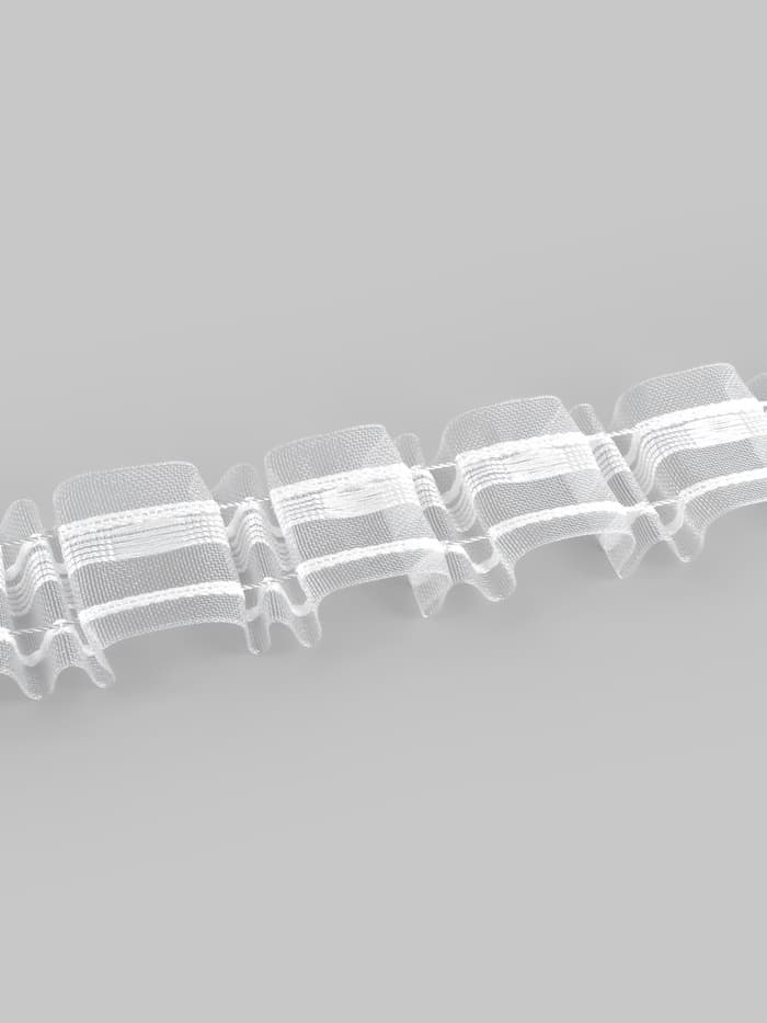 Шторная лента, органза, 4 см, 50±1 м, прозрачная
