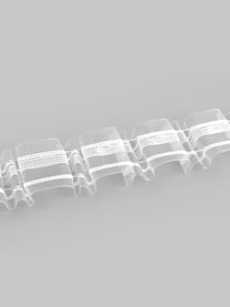 Шторная лента, органза, 4 см, 50±1 м, прозрачная