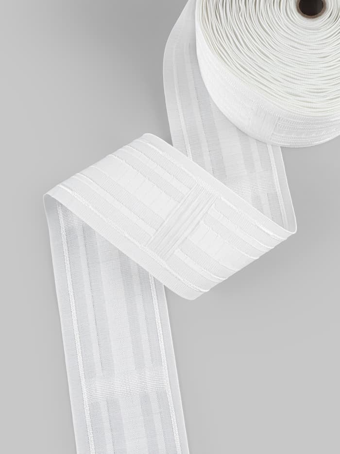 Шторная лента, матовая, 8.5 см, 25±1 м, белая