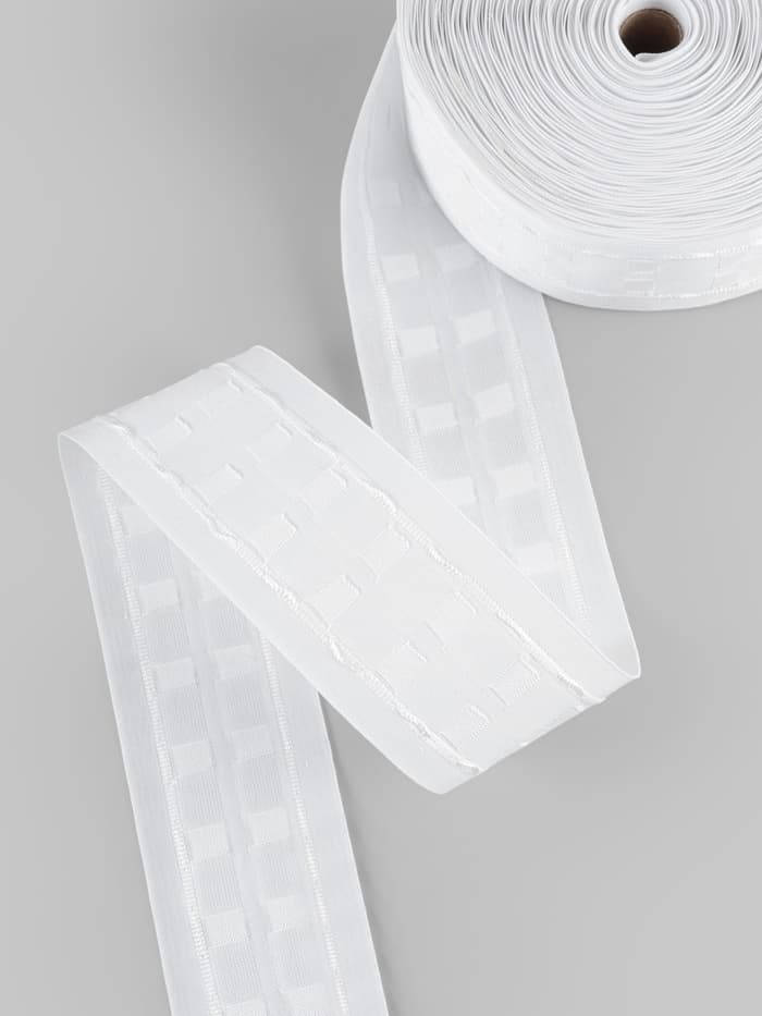 Шторная лента, матовая, 7 см, 30±1 м, белая