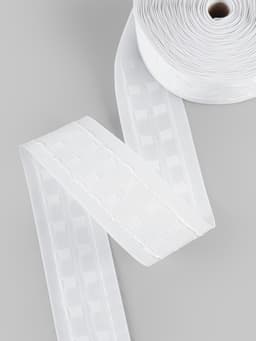 Шторная лента, матовая, 7 см, 30±1 м, белая