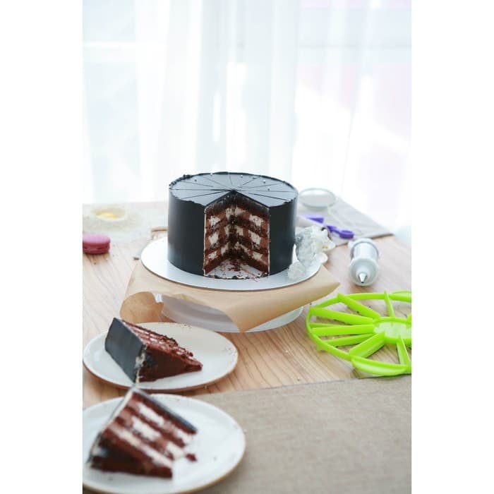 Делитель для торта Доляна, 10/12 частей, 26.5 см, пластик, МИКС