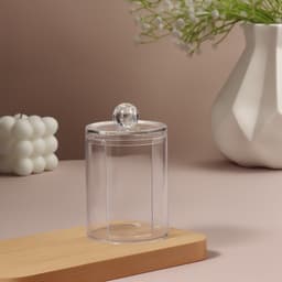 Органайзер для ватных дисков, с крышкой, d=6.7×11 см, прозрачный