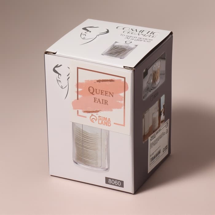 Органайзер для ватных дисков, с крышкой, d=6.7×11 см, прозрачный