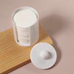 Органайзер для ватных дисков, с крышкой, d=6.7×11 см, белый