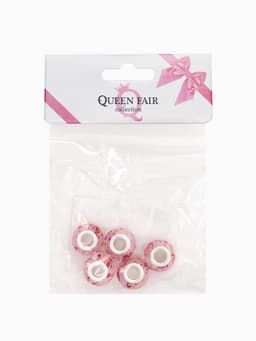 Шарм бусина «Краски», для творчества, розовые