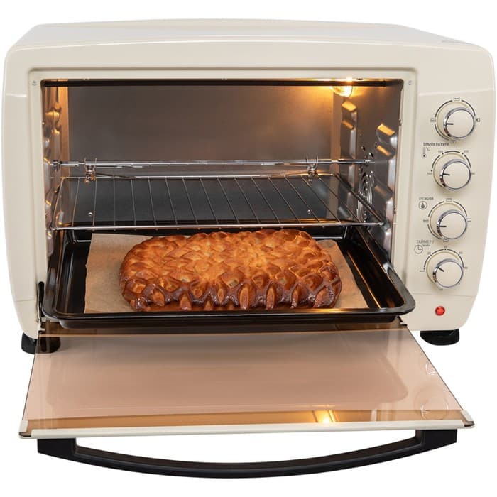 Мини-печь NORDFROST RC 450 Y, 2000 Вт, 45 л, 100-250°С, гриль, конвекция, бежевая