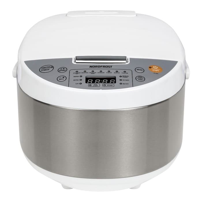 Мультиварка NORDFROST MC 550 WX, 860 Вт, 5 л, 13 программ, тефлон, белая, серебристая