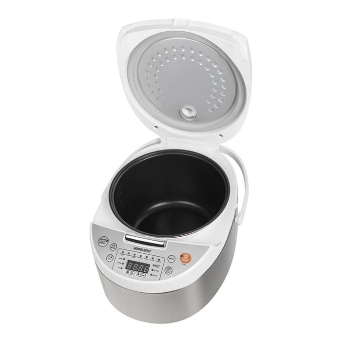 Мультиварка NORDFROST MC 550 WX, 860 Вт, 5 л, 13 программ, тефлон, белая, серебристая
