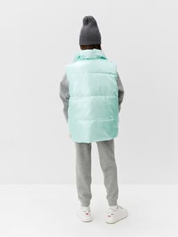 Жилет детский бирюзовый MINAKU: Cozy Winter, рост 122 см