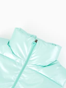 Жилет для девочки MINAKU: Cozy Winter, бирюзовый, рост 128 см