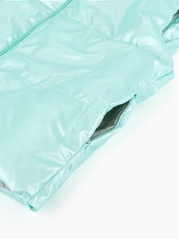 Жилет для девочки MINAKU: Cozy Winter, бирюзовый, рост 128 см