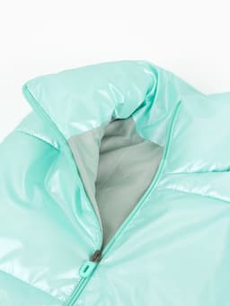 Жилет для девочки MINAKU: Cozy Winter, бирюзовый, рост 128 см