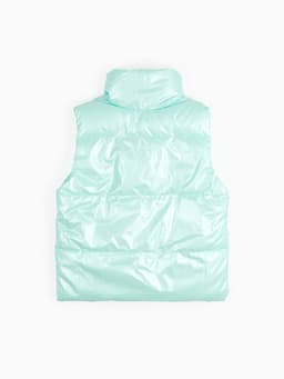 Жилет для девочки MINAKU: Cozy Winter, бирюзовый, рост 128 см