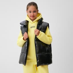 Жилет для девочки MINAKU: Cozy Winter, серый, рост 122 см