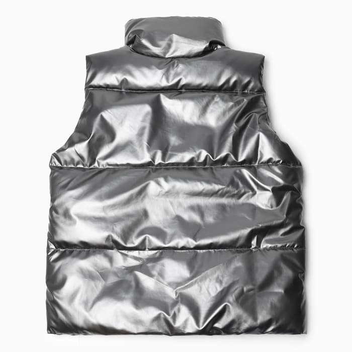 Жилет для девочки MINAKU: Cozy Winter, серый, рост 122 см