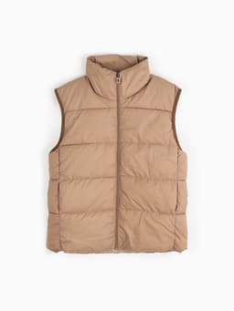 Жилет для девочки MINAKU: Cozy Winter, бежевый, рост 116 см