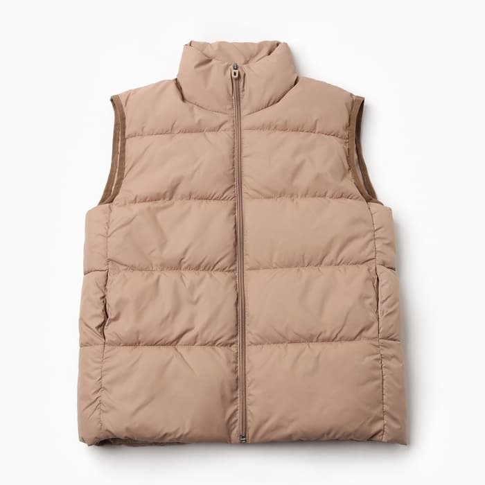 Жилет для девочки MINAKU: Cozy Winter, бежевый, рост 122 см