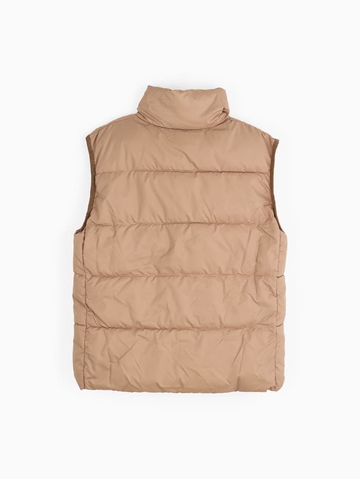 Жилет для девочки MINAKU: Cozy Winter, бежевый, рост 122 см