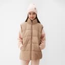 Жилет для девочки MINAKU: Cozy Winter, бежевый, рост 134 см