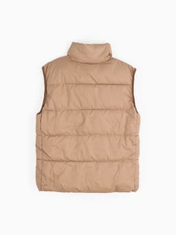 Жилет для девочки MINAKU: Cozy Winter, бежевый, рост 134 см