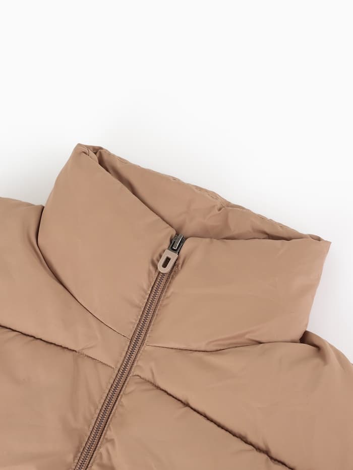 Жилет для девочки MINAKU: Cozy Winter, бежевый, рост 140 см