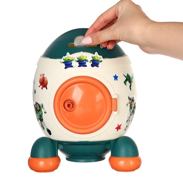 Копилка ракета с набором наклеек, 22.5 см × 18.5 см × 17.5 см, «Игрушки», История игрушек