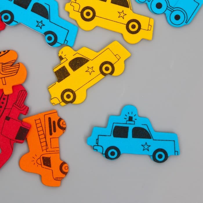 Декор для творчества EVA «Транспорт наземный», набор 12 г, 13×15 см